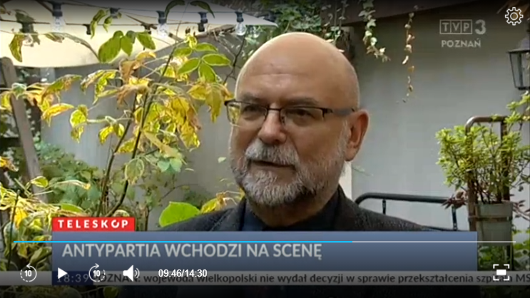 Telewizja Polska – TVP3 Poznań o Antypartii po jej spotkaniu w stolicy Wielkopolski 18 października 2020
