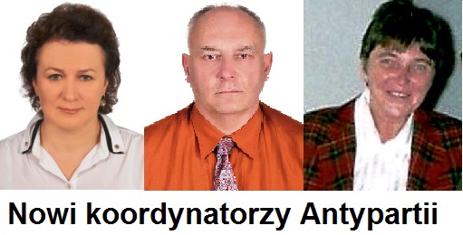 Kolejni koordynatorzy okręgowi Antypartii – w okręgu wyborczym Częstochowa, Warszawa-1 i Elbląg