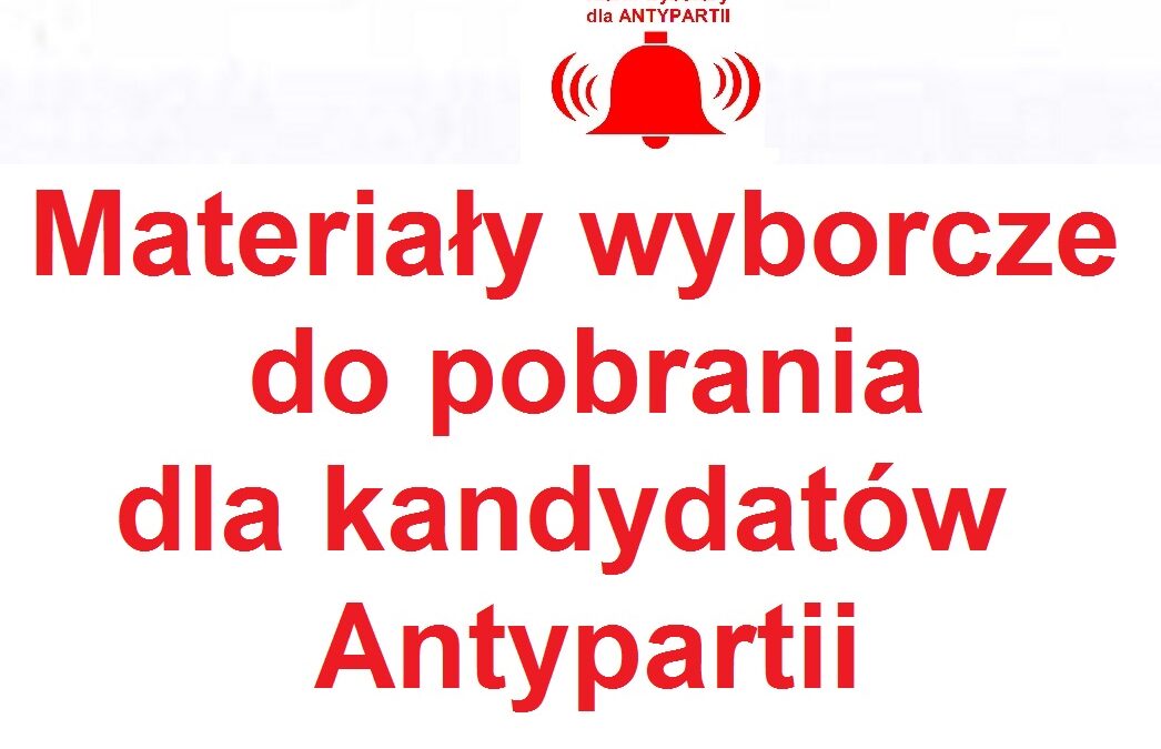 Materiały wyborcze ANTYPARTII do pobrania
