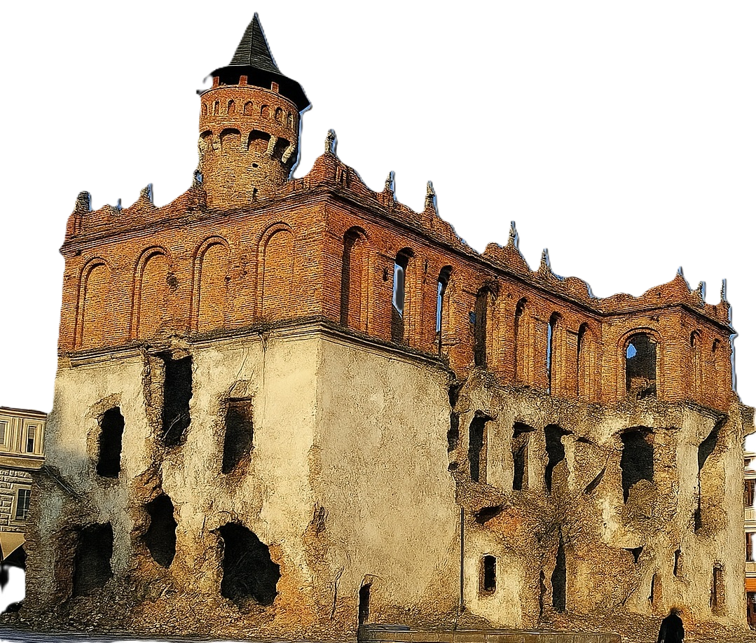 ruiny ratusza bez tla